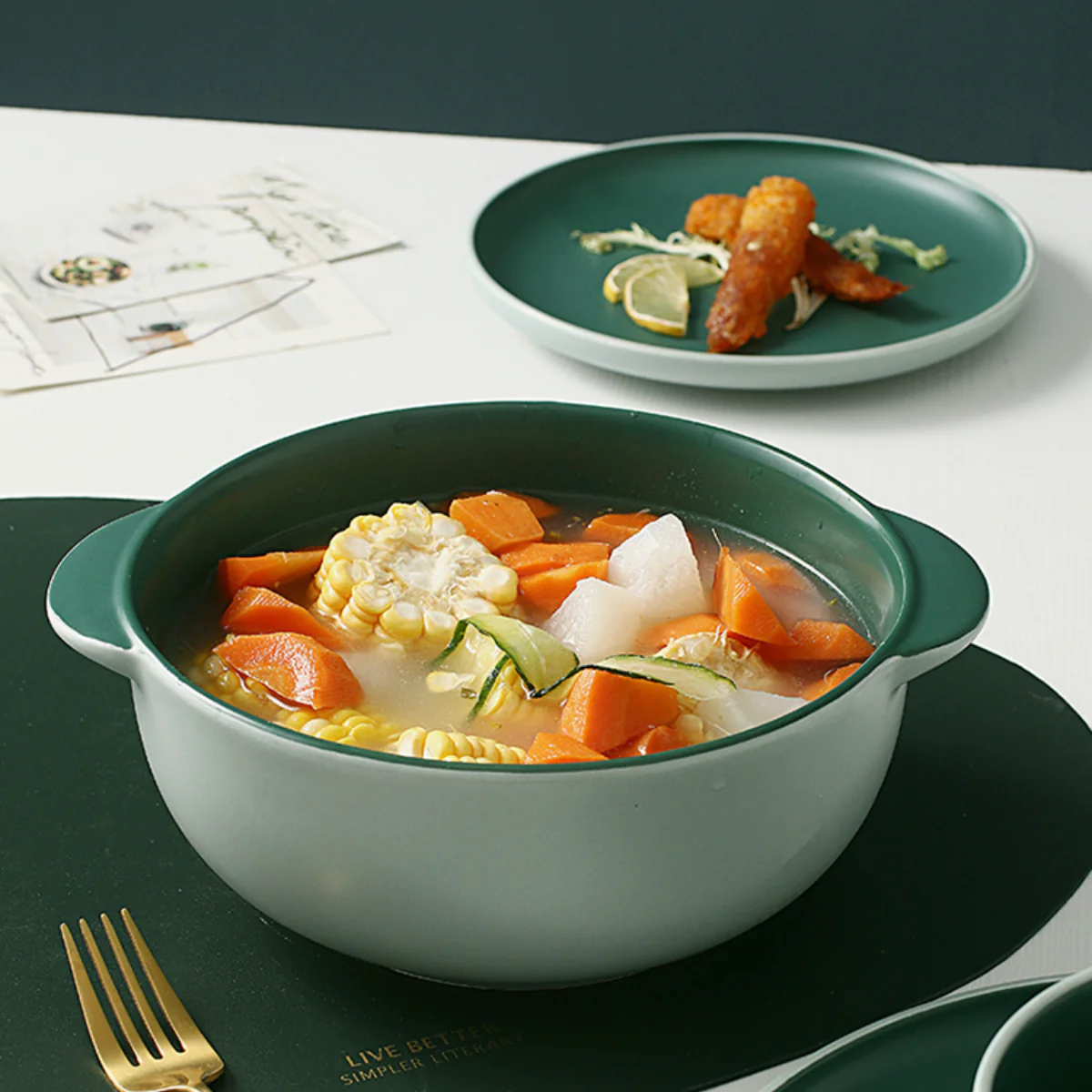 Zoella Ceramic Bowl Green - Image 2