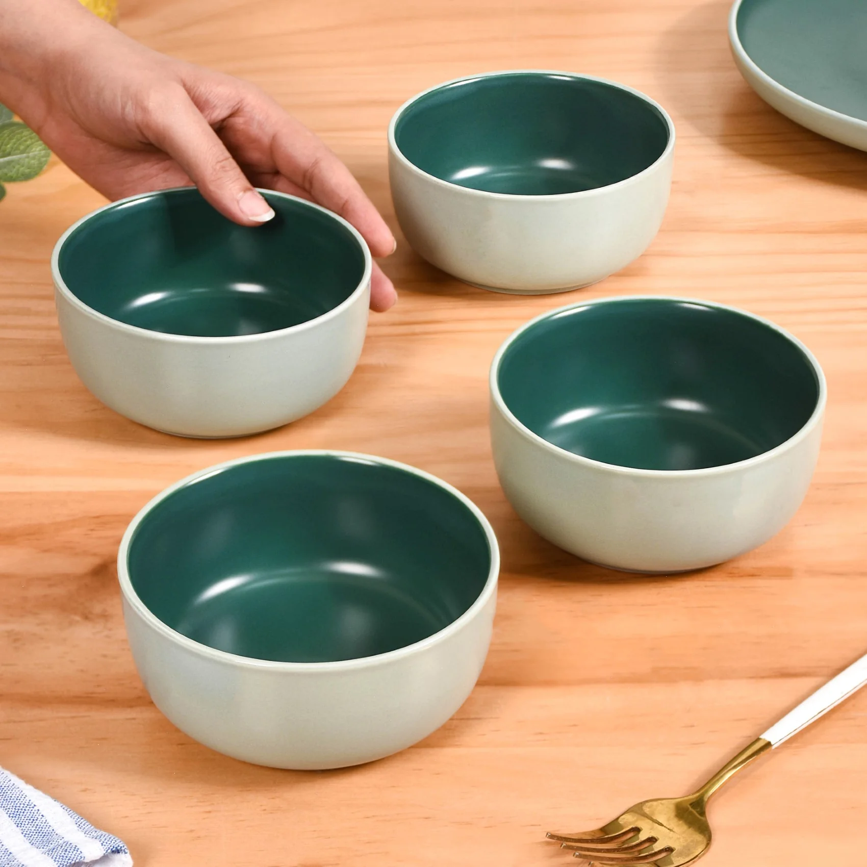 Zoella Green Snack Bowls Set Of 4 250ml - Image 2